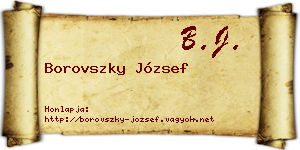 Borovszky József névjegykártya